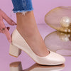 Pantofi dama cu toc Mareta - Beige
