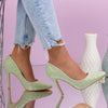 Pantofi dama cu toc Cassy - Green