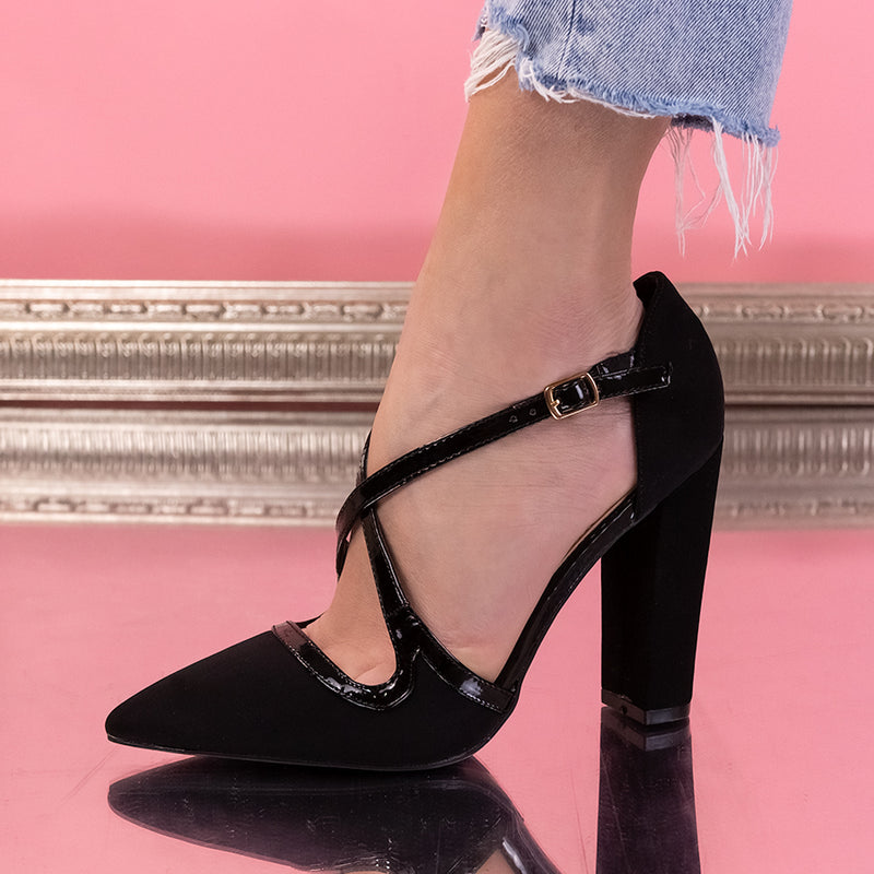 Pantofi dama cu toc Vera - Black