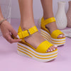 Sandale dama cu platforma Daphie - Yellow