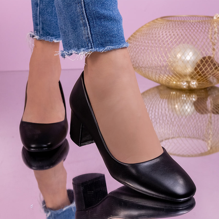 Pantofi dama cu toc Mareta - Black