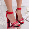 Sandale dama cu toc Lola - Red