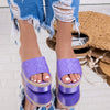 Papuci dama cu platforma Launa - Purple