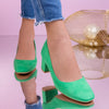 Pantofi dama cu toc Lida - Green