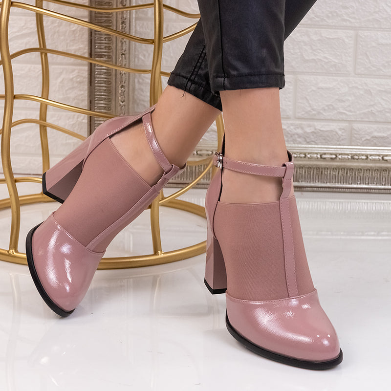 Дамски обувки на ток Temira - Pink