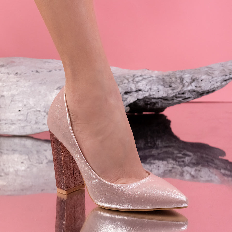 Pantofi dama cu toc Alexa - Pink