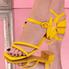 Sandale dama cu toc Aviena - Yellow
