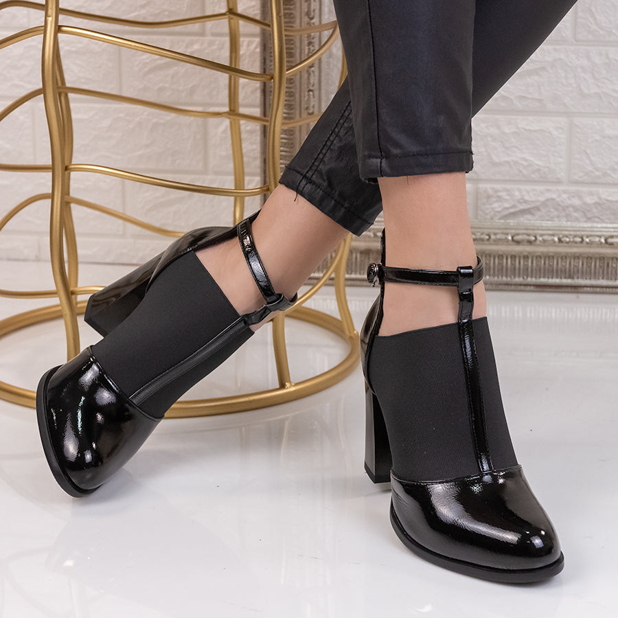 Pantofi cu toc Temira - Black