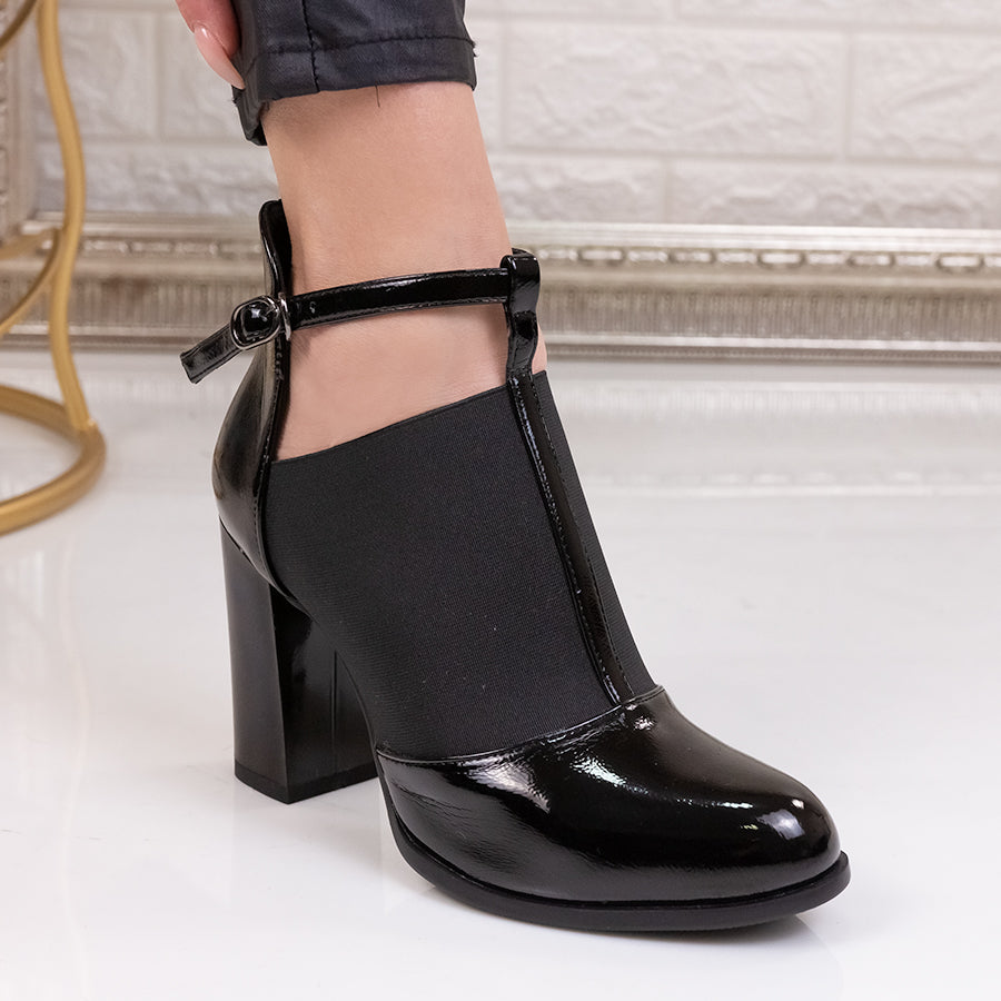 Pantofi cu toc Temira - Black