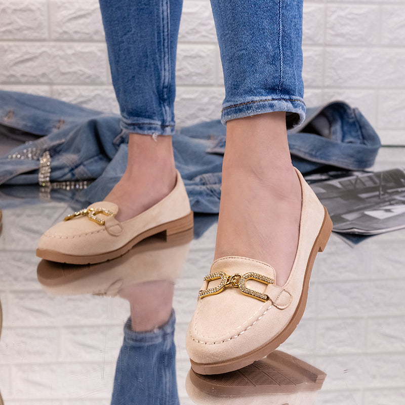 Pantofi casual Elza - Beige