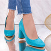 Pantofi dama cu toc Donna - Blue