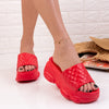 Papuci cu platforma Rolanda - Red