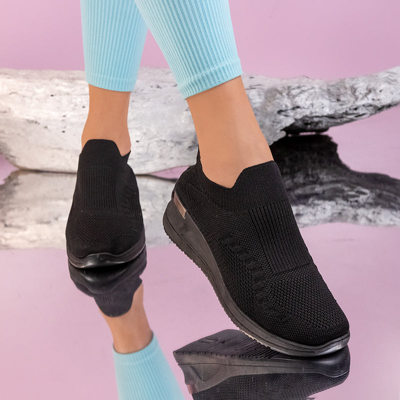 Pantofi sport cu platforma Elena - Black