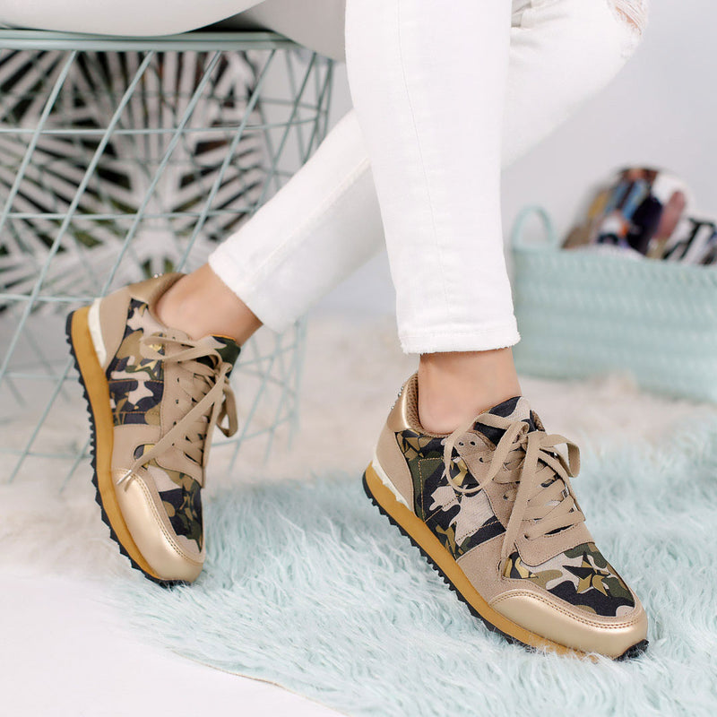 Adidasi dama Trinity brown camouflage