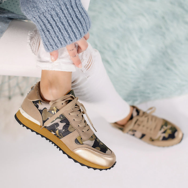 Adidasi dama Trinity brown camouflage