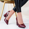 Pantofi dama cu toc Hedia - Bordo