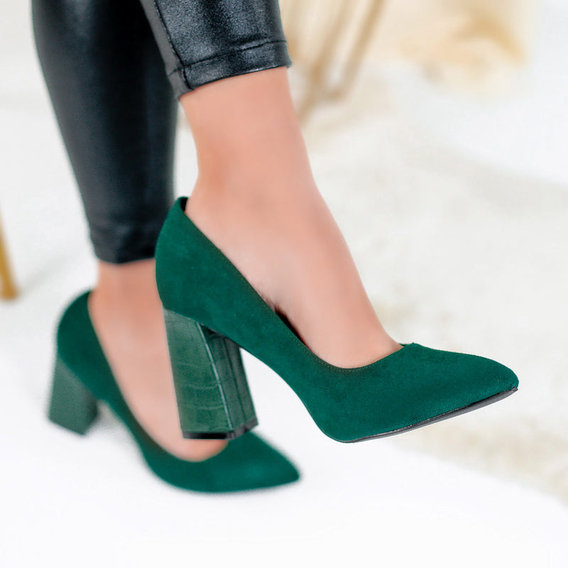 Pantofi dama cu toc Dolly - Green
