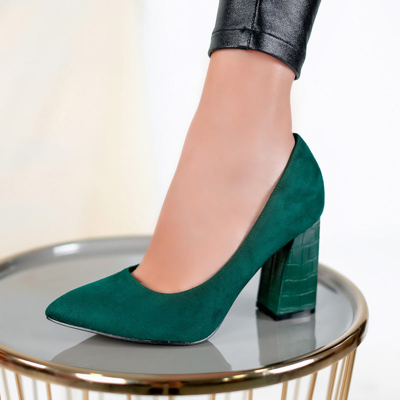 Pantofi dama cu toc Dolly - Green