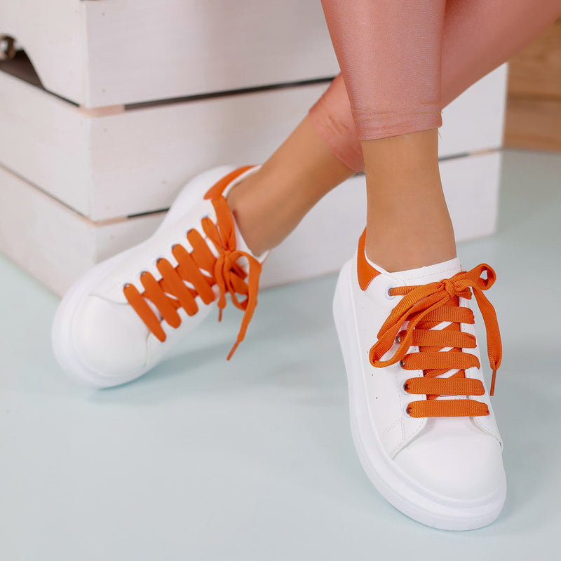 Pantofi sport Ferry - White/Orange