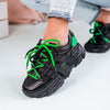 Pantofi sport Rachel - Black/Green