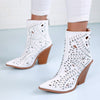 Botine dama Steffy - White