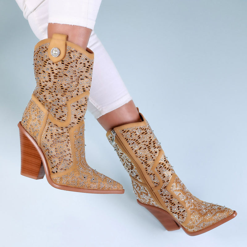 Botine dama Raloma - Camel