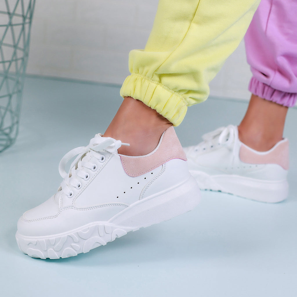 Pantofi sport Bliss - White/Pink