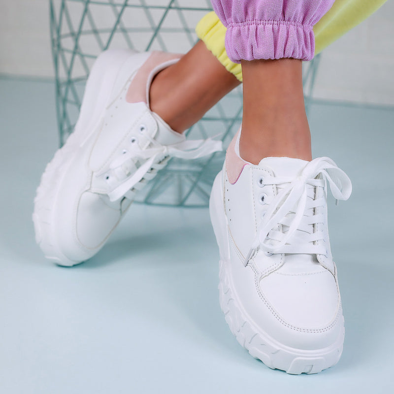 Pantofi sport Bliss - White/Pink