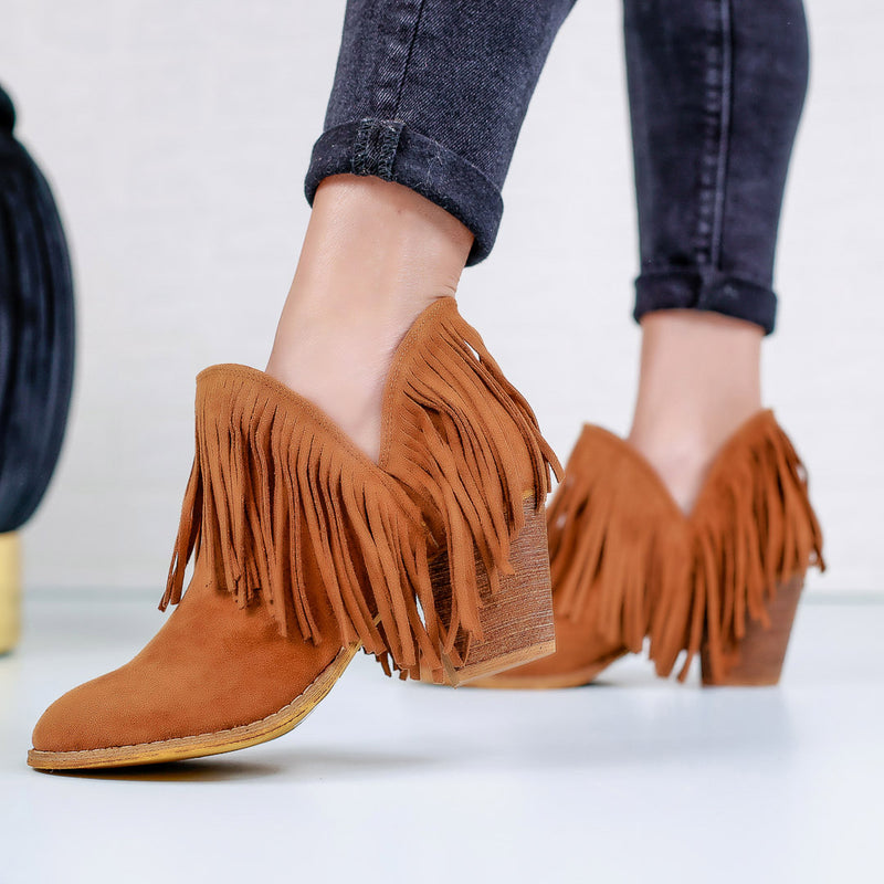 Botine dama Alandra - Camel