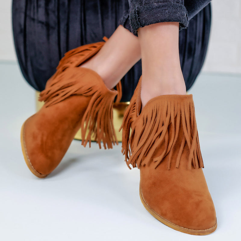 Botine dama Alandra - Camel