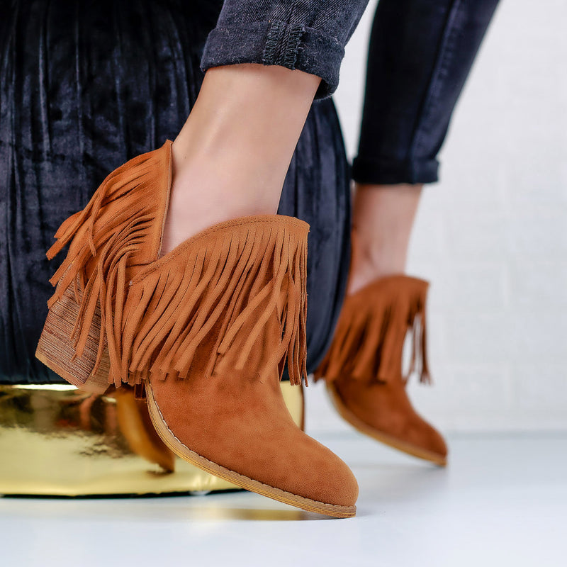 Botine dama Alandra - Camel