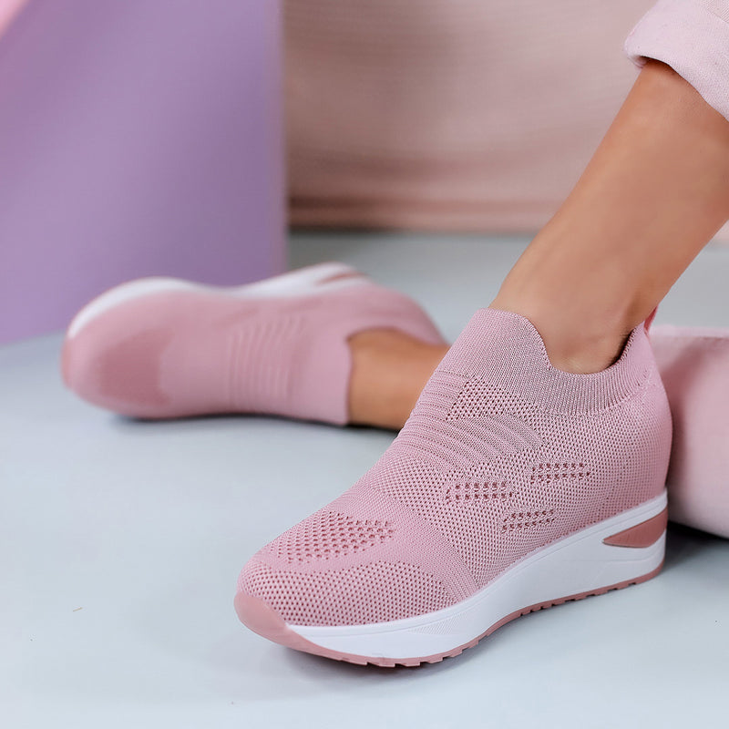 Pantofi sport cu platforma Tori - Pink