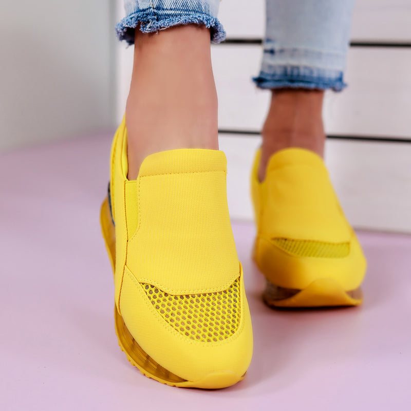 Pantofi sport cu platforma Kari - Yellow