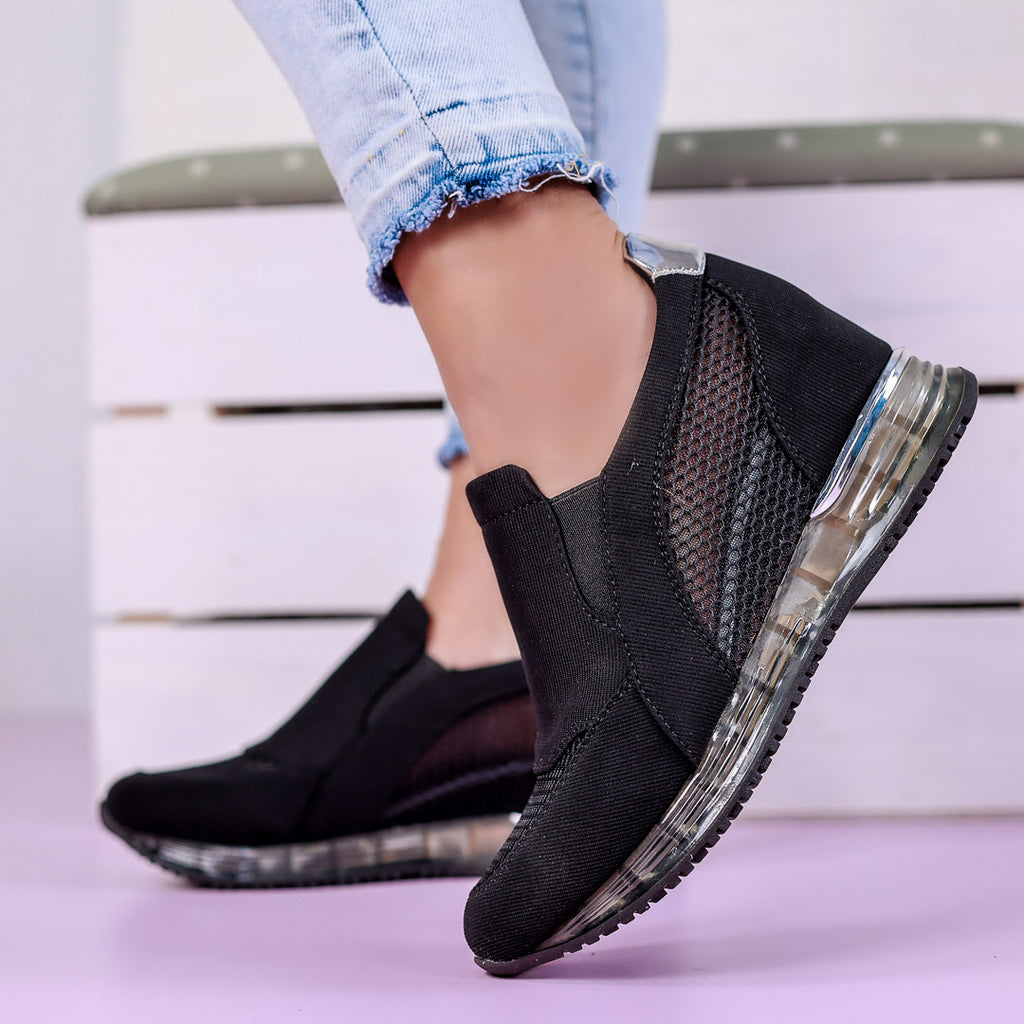 Pantofi sport cu platforma Kari - Black