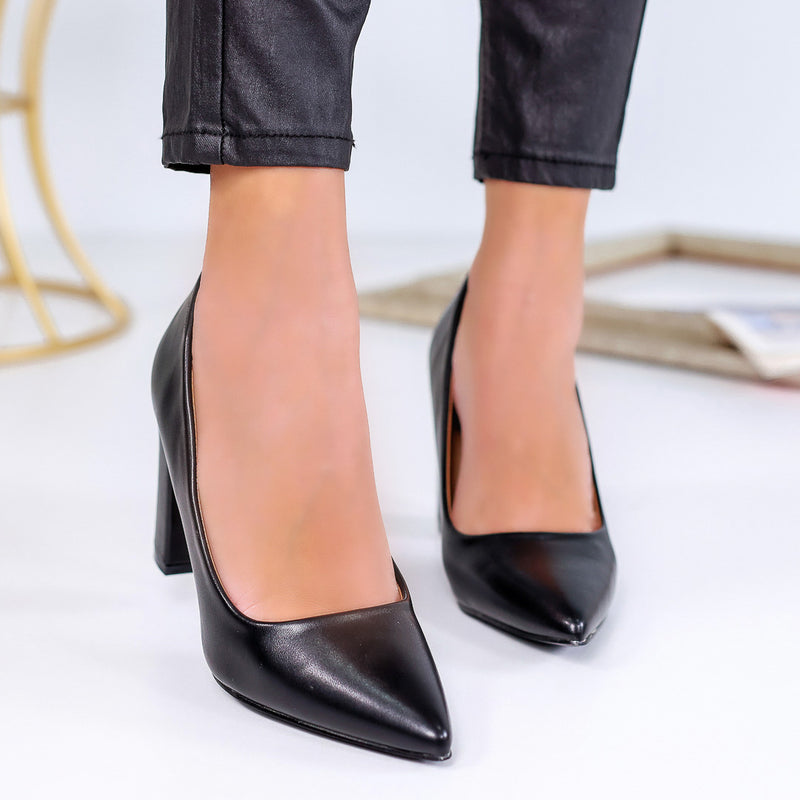 Pantofi cu toc Claudia - Black