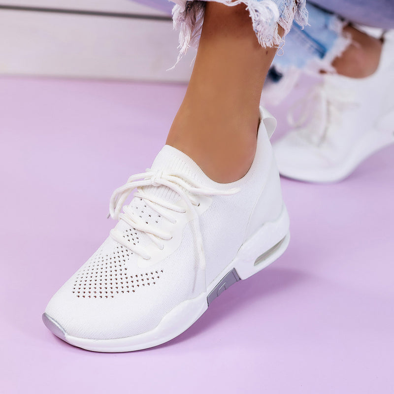 Pantofi sport cu platforma Rozali - White