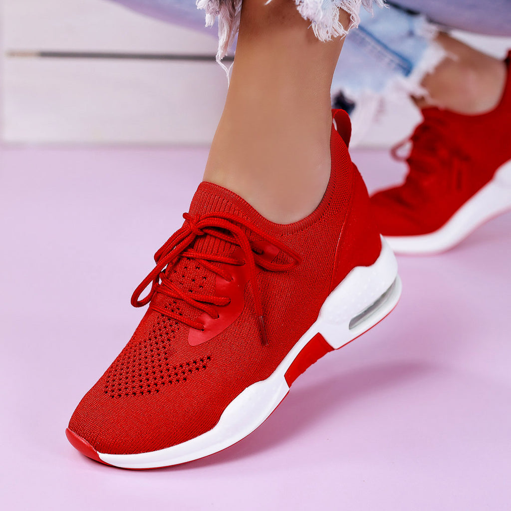 Pantofi sport cu platforma Rozali - Red
