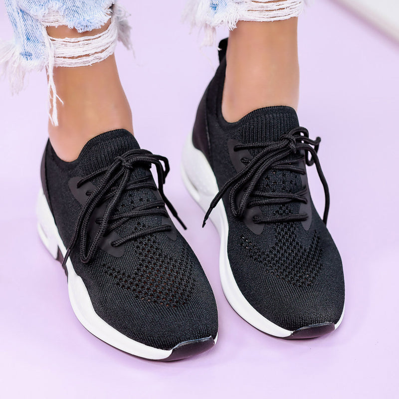 Pantofi sport cu platforma Rozali - Black