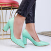 Pantofi dama cu toc Serenity - Green