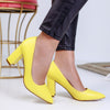 Pantofi dama cu toc Serenity - Yellow