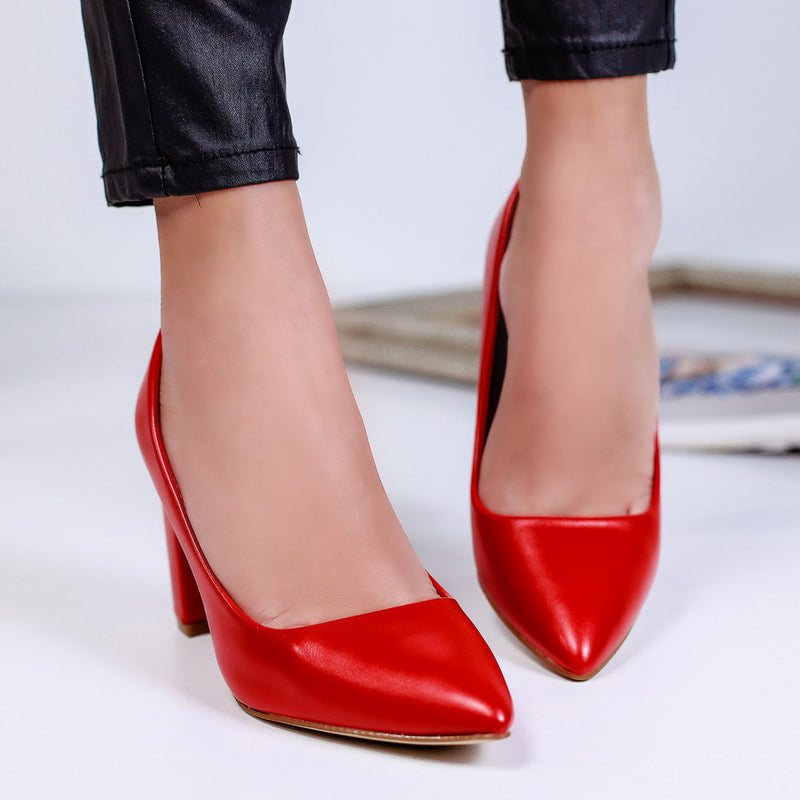 Pantofi dama cu toc Serenity - Red