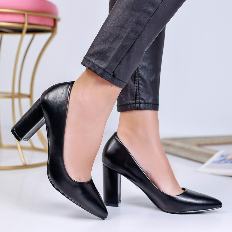 Pantofi dama cu toc Serenity - Black