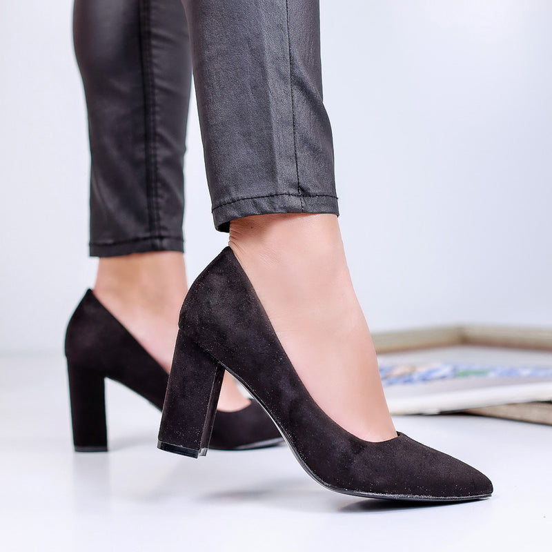 Pantofi dama cu toc Kristen - Black