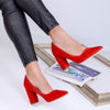 Pantofi dama cu toc Kristen - Red