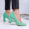 Pantofi dama cu toc Kristen - Green