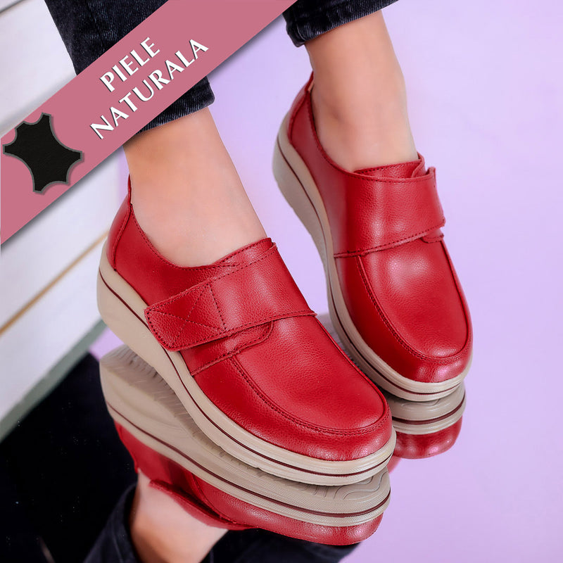 Pantofi dama cu platforma Olia - Red