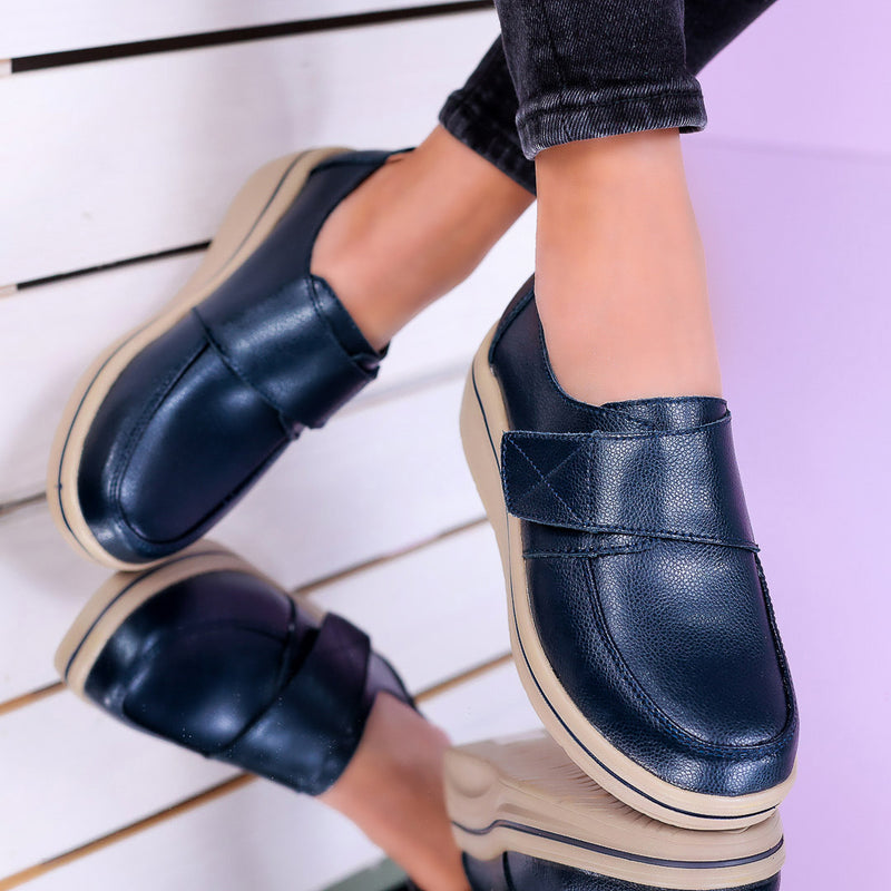 Pantofi dama cu platforma Olia - Navy