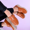 Pantofi dama cu platforma Olia - Camel