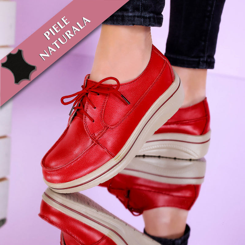 Pantofi dama cu platforma Oksana - Red