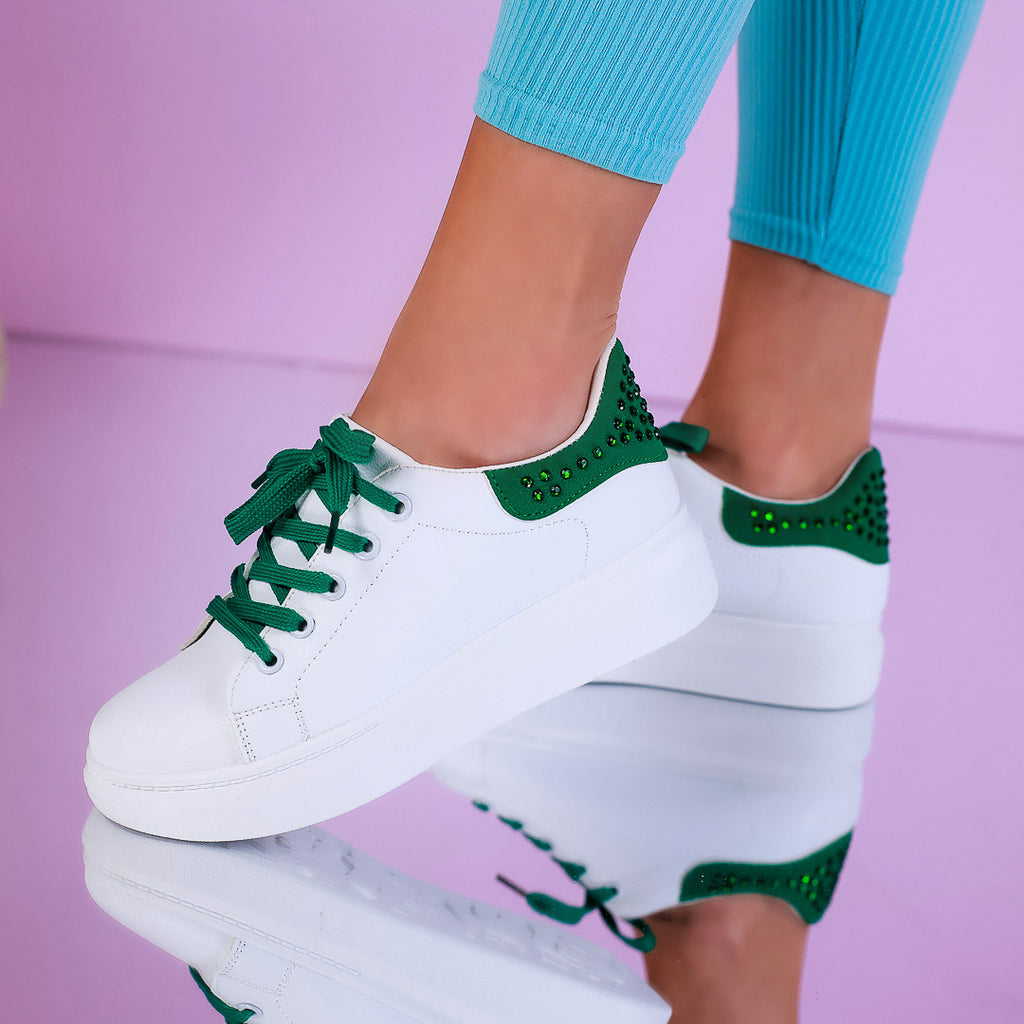 Pantofi sport Salena - White/Green